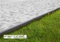 FEROBET Obrubník záhonový kulatý se zámkem Standard Přírodní 50*5*25cm